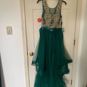 green prom dress